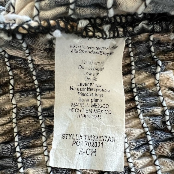 Timing leopard print tie front spaghetti strap crop top size S - Picture 7 of 7